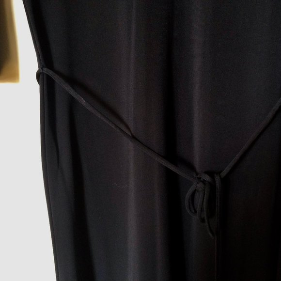 BABATON Aritzia Black Midi Dress with Tie - Picture 7 of 7